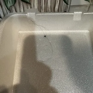 Nasty hair in the lid of my salad