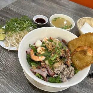 Trying out the House special egg noodles