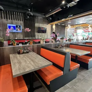 interior, sushi and sashimi