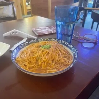 Noodles with Scallion Peanut Sauce () Crispy Salt Chicken ( )