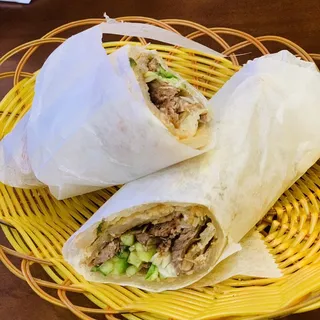 W3. Scallion Pancake with Sliced Beef