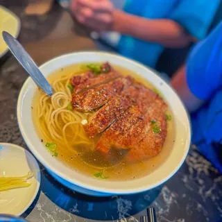 Fried Pork Chop Noodle Soup