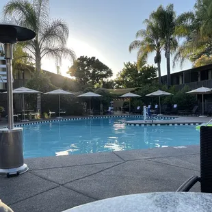 Poolside eating area.
