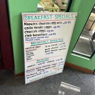 Breakfast specials