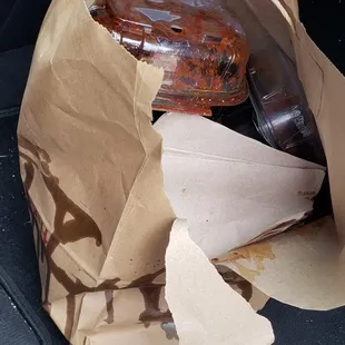 the inside of a paper bag