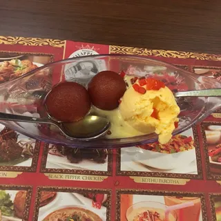 GULAB JAMUN WITH ICE CREAM