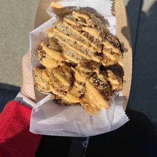 Korean chicken with fried rice