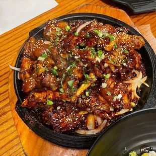 a plate of food on a table