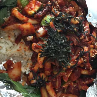 / Spicy Stir-fried Squid with Udon