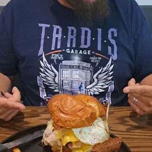 Bob enjoying and off menu dash burger