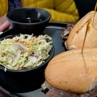 French dip &amp; Cole slaw
