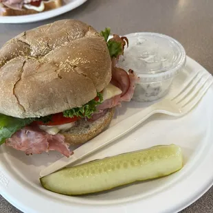 Hot Ham and Cheese Sandwich