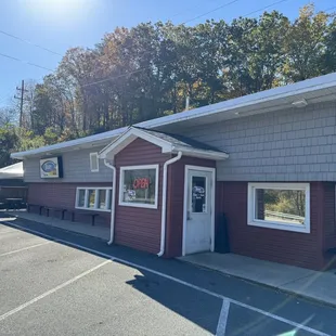 the front of the restaurant