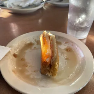 This totally happened by accident. One in a million chance. I call it pancakes on the edge.