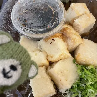 Greenie! Agedashi tofu!