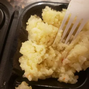Mushy rice.