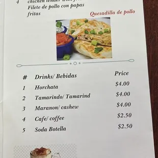 tacos, menu