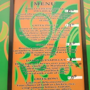 Fresh delicious ,Philly steaks quesadillas , Greek Bowls
And more !