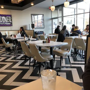 a view of the dining area