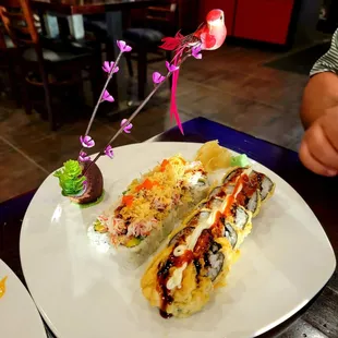Volcano roll and Dynamite roll