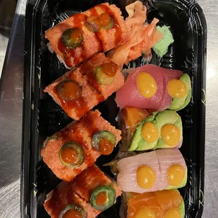 sushi, sashimi, sushi and sashimi, food