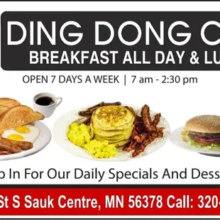 breakfast and lunch menu