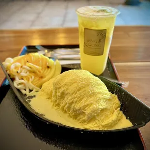 Mango shaved ice noodle