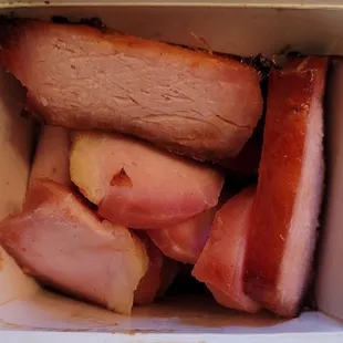 a box full of meat