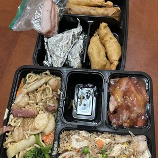 This is one of two Ding Ho Dinners. Quality and quantity has gone downhill. And really? You're going to put the pork in a ziplock bag???