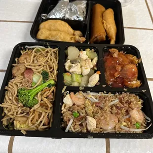 Ding Ho dinner. Portions are way smaller now. Sorry Ding Ho, we had a good run.