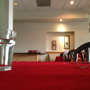 a glass of water and a glass of water on a table