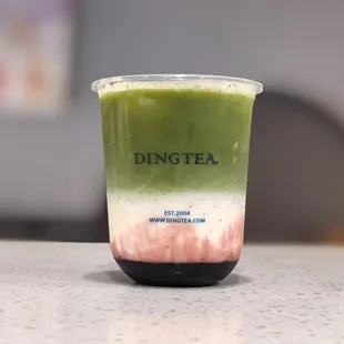 Blueberry Matcha Latte
