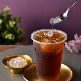 Roasted Oolong Tea with Crystal Boba