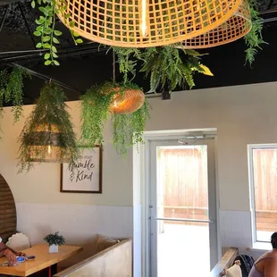 the interior of a tea shop