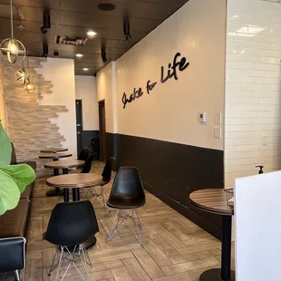 the interior of a coffee shop