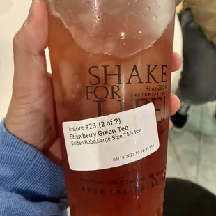 Strawberry Green Tea