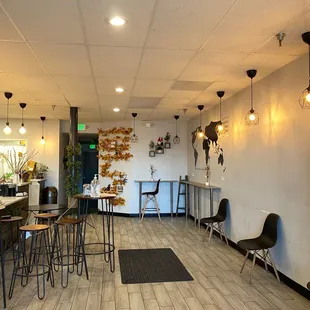 the interior of a coffee shop