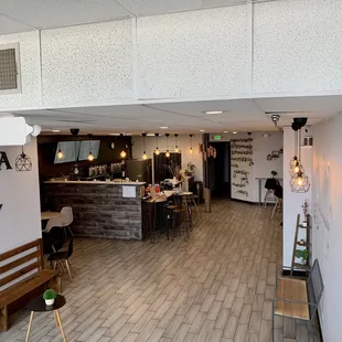 the inside of a coffee shop