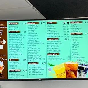 Menu as of 10/10/2021