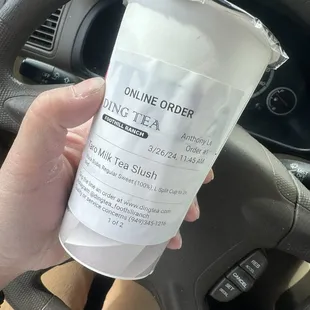 Fresh Oolong Tea Taro Slush