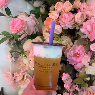 Green tea with sea cream