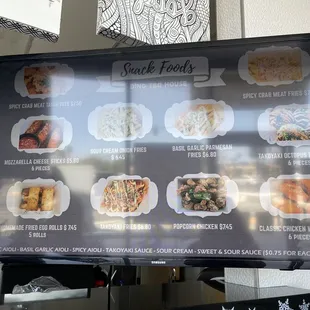 Snack Menu