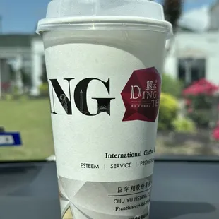 Taro Milk Tea (made hot at my request)