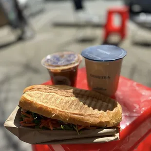 Bahn Mi with Condensed Milk Coffee and Honey Milk Tea