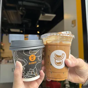 Condensed milk latte and Vietnamese coffee