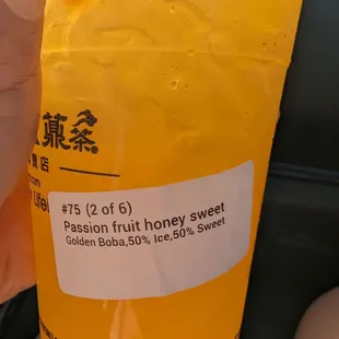 Passion fruit honey sweet