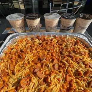 Party Tray Crawfish Pasta