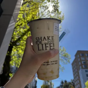 Wintermelon Milk Tea + Egg pudding