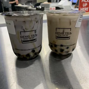 Taro milk tea &amp; Signature milk tea