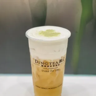 Green Tea W/ Cheese Foam